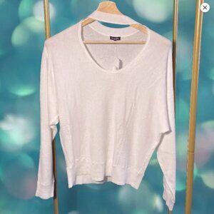 Splendid Cream Long Sleeve Lightweight Sweater | Soft Knit Pullover